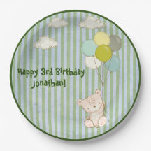 Wit Beer met Balloons Groene Rustische Typografie