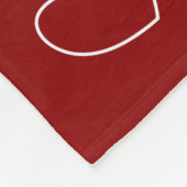 Wit Beer & Rood Ik hou van je Gepersonaliseerde na Fleece Deken (Hoek)