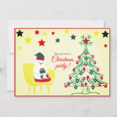Wit Beer Schattige Uniek Modern Kerstfeest Kaart (Voorkant)