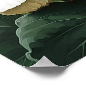 Wit Begonia's Bloemenkunst Print Poster (Hoek)