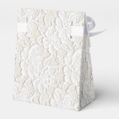 Wit Beige Bloemen Kant Bruiloft Favor Box Bedankdoosjes (Achterkant)