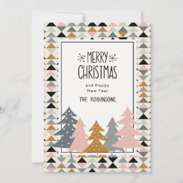 Wit Beige Minimaal Scandinavisch Prettig Kerstfees Feestdagenkaart