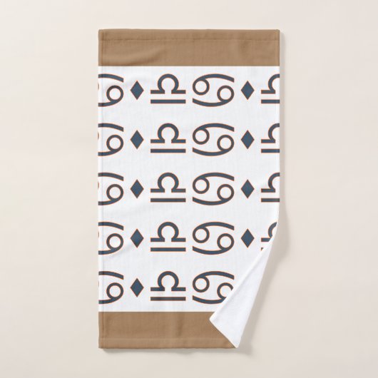 Wit Beige Willekeurige Symbolen Badhanddoek Set Bad Handdoek (Handdoek)