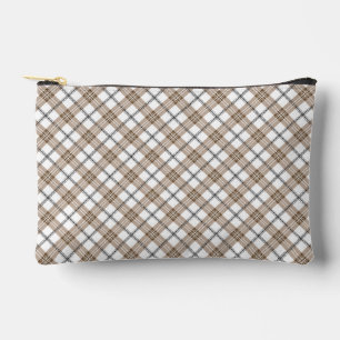 Wit beige zwart diagonaal licht geruit patroon etui