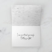 Wit Berkenboom Ontwerp Bedankkaart Kaart (Binnen)