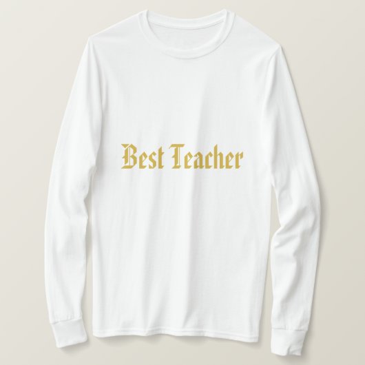 Wit Beste Leraar T-shirt (Design voorkant)