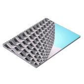 Wit betongebouw met terrassen notitieboek (Linkerzijde)