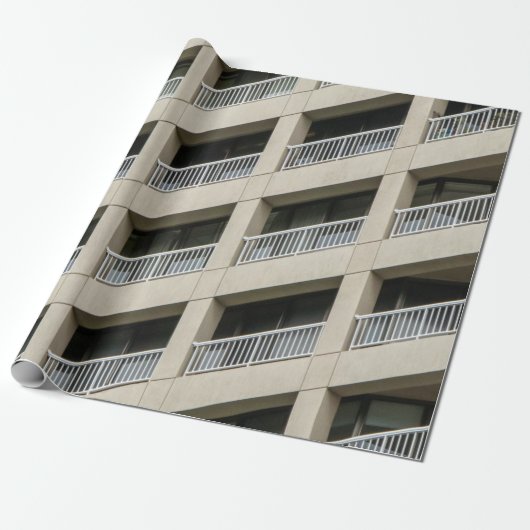 Wit betongebouw overdag cadeaupapier (Uitgerold)