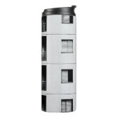 Wit betongebouw thermosbeker (Gedraaid links)