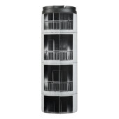 Wit betongebouw thermosbeker (Achterkant)