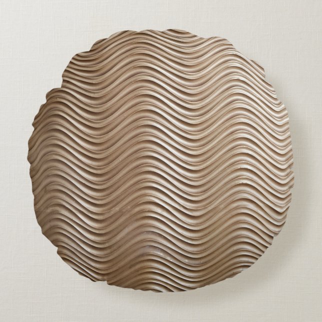 Wit betonhoogbouw rond kussen (Voorkant)