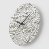 wit bewerkt leder grote klok (Hoek)