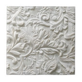  wit bewerkt leder tegeltje (Voorkant)