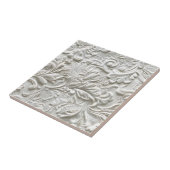  wit bewerkt leder tegeltje (Zijkant)