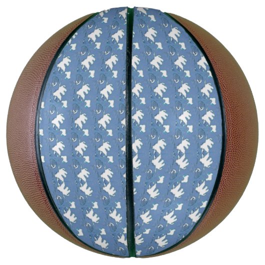 Wit blad uniek basketbal (Verticaal)