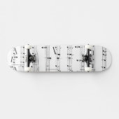 Wit Bladmuziek Persoonlijk Skateboard (Horizontaal)