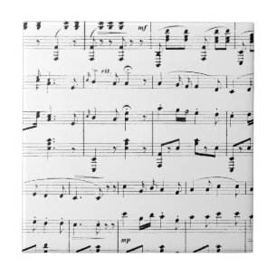 Wit Bladmuziek Tegeltje