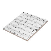 Wit Bladmuziek Tegeltje (Zijkant)
