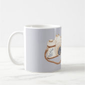 Wit Blau Camera Koffiemok (Links)