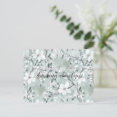 Wit Blauw Bloemen Dragonfly Denken aan jou Briefkaart (Staand voorkant)