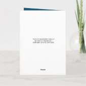 WIT BLAUW BLOEMEN VROLIJK KERSTMIS FOTOKAART KAART (Achterkant)