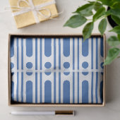 Wit Blauw Bot Inleg Stippen Rand Decoupage Papier (Geschenk)