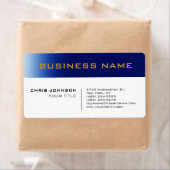 Wit Blauw Contemporary Professioneel Etiket (Insitu)