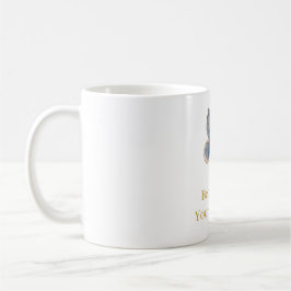 Wit Blauw Crème Vlinder Gouden Dromen Koffiemok