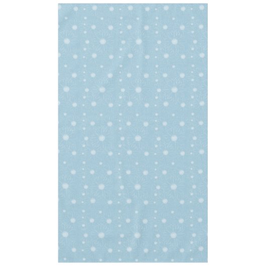 Wit Blauw Daisy Bloemen Tafelkleed (Voorkant)