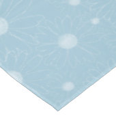 Wit Blauw Daisy Bloemen Tafelkleed (Gekanteld)