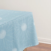 Wit Blauw Daisy Bloemen Tafelkleed (Voorbeeld)