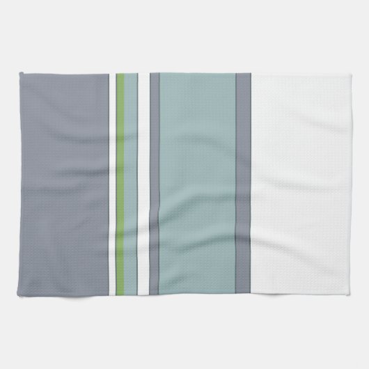 Wit blauw en grijs theedoek (Horizontaal)