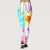 Wit Blauw Geel Groen Splash LHBT-Kleuren Leggings (Achterkant)