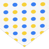 Wit Blauw Geel Stippen Design Korte Tafelloper (Hoek)