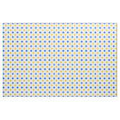 Wit Blauw Geel Stippen Design Stof (Yard (91,4 cm))