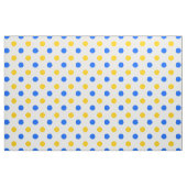Wit Blauw Geel Stippen Design Stof (Fat Quarter)