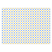 Wit Blauw Geel Stippen Design Tafelkleed (Voorkant (Horizontaal))