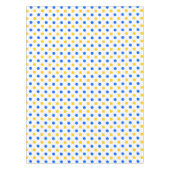 Wit Blauw Geel Stippen Design Tafelkleed (Voorkant)