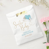 Wit Blauw Goud Kerstman Hoed Kerstman Santa Baby Bedankzakje (Gezegeld)