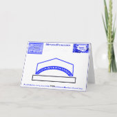 Wit & Blauw Graduation Cap Printable Party Pet Kaart (Achterkant)
