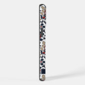  Wit Blauw Grijs Rood Paisley Patroon iPhone Hoesje (Rechterkant)