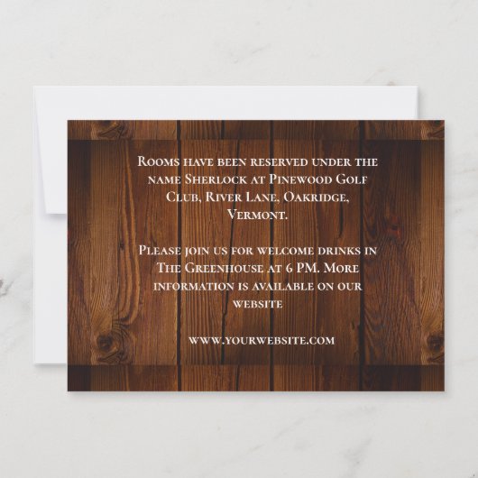 Wit Blauw Groen Blad Bloemen Wedding Design Notitiekaartje (Achterkant)