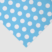 Wit & Blauw Grote Middelgrote Stip Feest Tissuepapier (Detail)