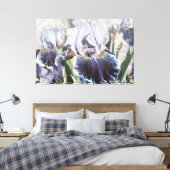 *~* Wit Blauw IRIS Irissen  Bloemen TV2 Canvas Afdruk (Insitu (Slaapkamer))