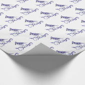 Wit Blauw Jay inpakpapier (Hoek)