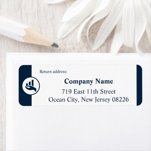 Wit & Blauw Kleine Onderneming - de Tekst van de D Etiket (Insitu)