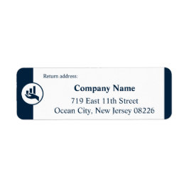 Wit & Blauw Kleine Onderneming - de Tekst van de D Etiket