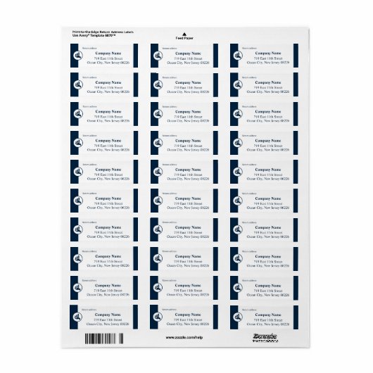 Wit & Blauw Kleine Onderneming - de Tekst van de D Etiket (Full Sheet)