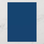 Wit blauw kroon crest monogram bruiloft bar menu (Achterkant)