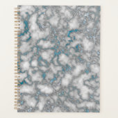 Wit Blauw Marmer Planner (Voorkant)